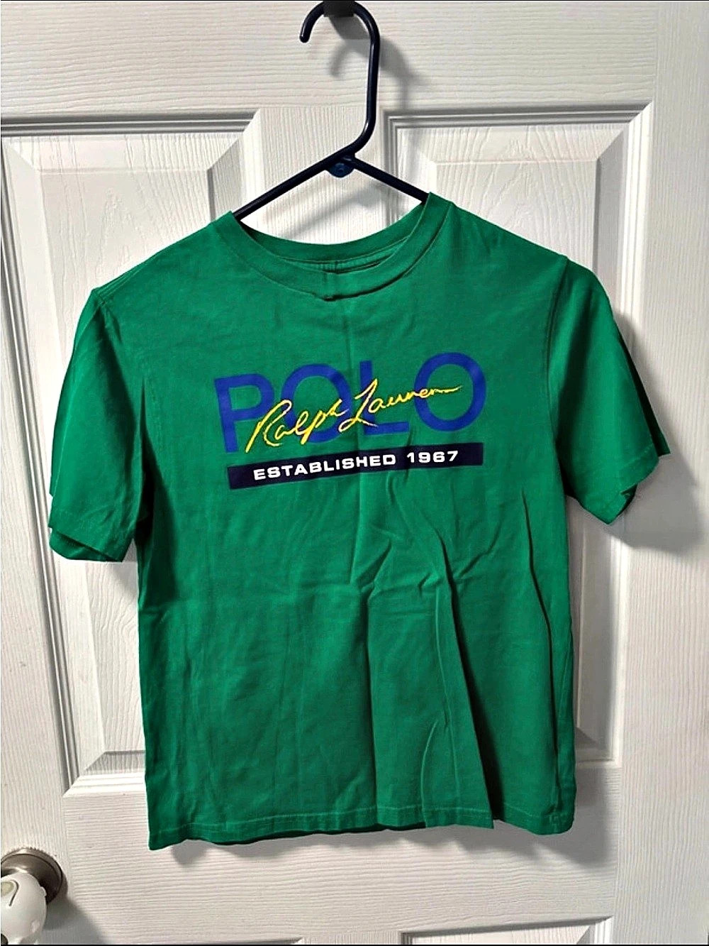 Polo Ralph Lauren Boys Polo 67 Graphic T-Shirt Green & Blue Boys Medium